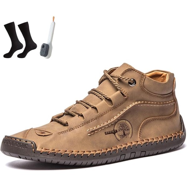 Zenfaze Orthopedic Shoes for Men, Handcrafted Retro Pigskin Boots, Slip On Orthopedic Hiking Sneakers