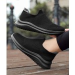 Womens Slip on Walking Shoes Comfort Lightweight Breathable Sock Shoe Non-Slip Mesh Casual Fashion Tennis Running Sneakers
