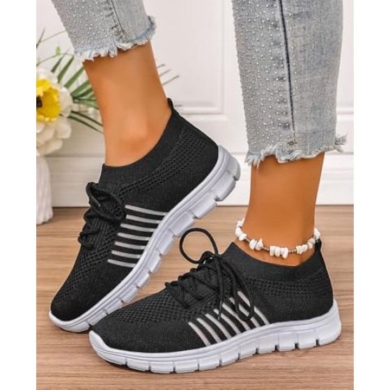Womens Slip On Running Sneakers Tennis Non Slip Walking Gym Workout Athletic Comfortable Lightweight Fashion Sport Casual Shoes