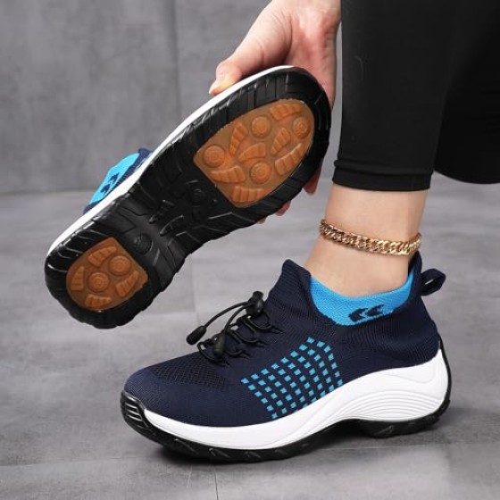 Comfort Wear Orthowear Shoes for Women Mesh Breathable Comfortwear Ortho Shoes, Comfortable Air Cushion Orthopedic Sneakers Thick Bottom Ortho Stretch Cushion Plantar Fasciitis Diabetic Shoe