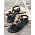 Boho Women's Flat Sandals - Comfortable Beach Flip Flops with Ethnic Embroidery, Non-Slip Sole Casual Summer Sandals for Seaside & Vacation