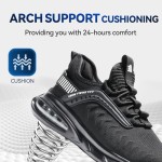 Furuian Steel Toe Shoes for Men Women Lightweight Cushion Sneakers Slip Resistant Safety Work Shoes Indestructible Sneakers