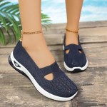 Women's Orthopedic Walking Shoes Breathable Comfortable Diabetic Shoes Soft Knitted Sneakers Arch Support