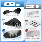 Insoles for Men and Women, 4D Cloud Shoe Inserts for Pain Relief, Trimmable Memory Foam Insoles for Long Standing & Hiking, Cushioning Insoles to Enhance Comfort (Black, M 5-6.5/W 7-8.5)