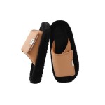 TARYOU Women's Adjustable Fuzzy Slippers with Velcro Strap for Indoor/Outdoor Wear (2 Colors: Tan & Black/All Black)