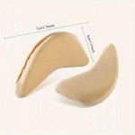 4PCS Women's Two - Pair Shoe Inserts for High - Heeled Shoes with Toe Plugs and Insoles - Great for Travel, Light Beige