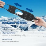Traction Ice Cleat Spikes Non-Slip Over Shoe Rubber Spikes Crampons Anti Slip Anti Slip Crampons Slip-on Stretch Footwear
