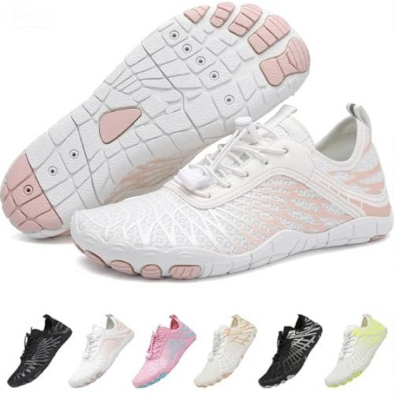 Hiking Barefoot Shoes Womens Men, Wide Toe Non-Slip Water Shoes for Men/Women, Athletic Footwear Trail Running Sneakers Unisex