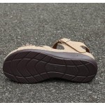 Women's Low Wedge Heels Summer Comfortable Dressy Platform Sandals Buckle Ankle Strap Open Toe Flower Wedge Sandals