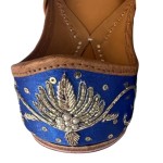 Indian Traditional Flats for Women Dressy Comfortable - Phulkari Khussa, Handmade Punjabi Jutti Ethnic Moajris for Casual & Festive Occasions