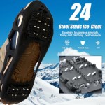 Traction Ice Cleat Spikes Non-Slip Over Shoe Rubber Spikes Crampons Anti Slip Anti Slip Crampons Slip-on Stretch Footwear